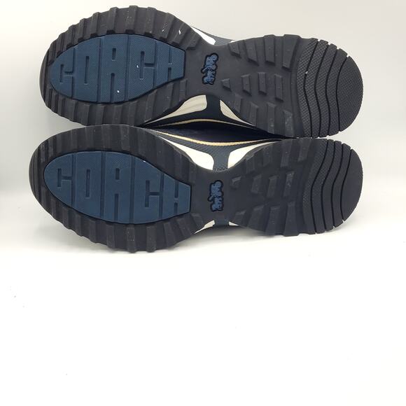 Coach C143 Runner Leather Suede blue  navy men\'s size 12 main image 6